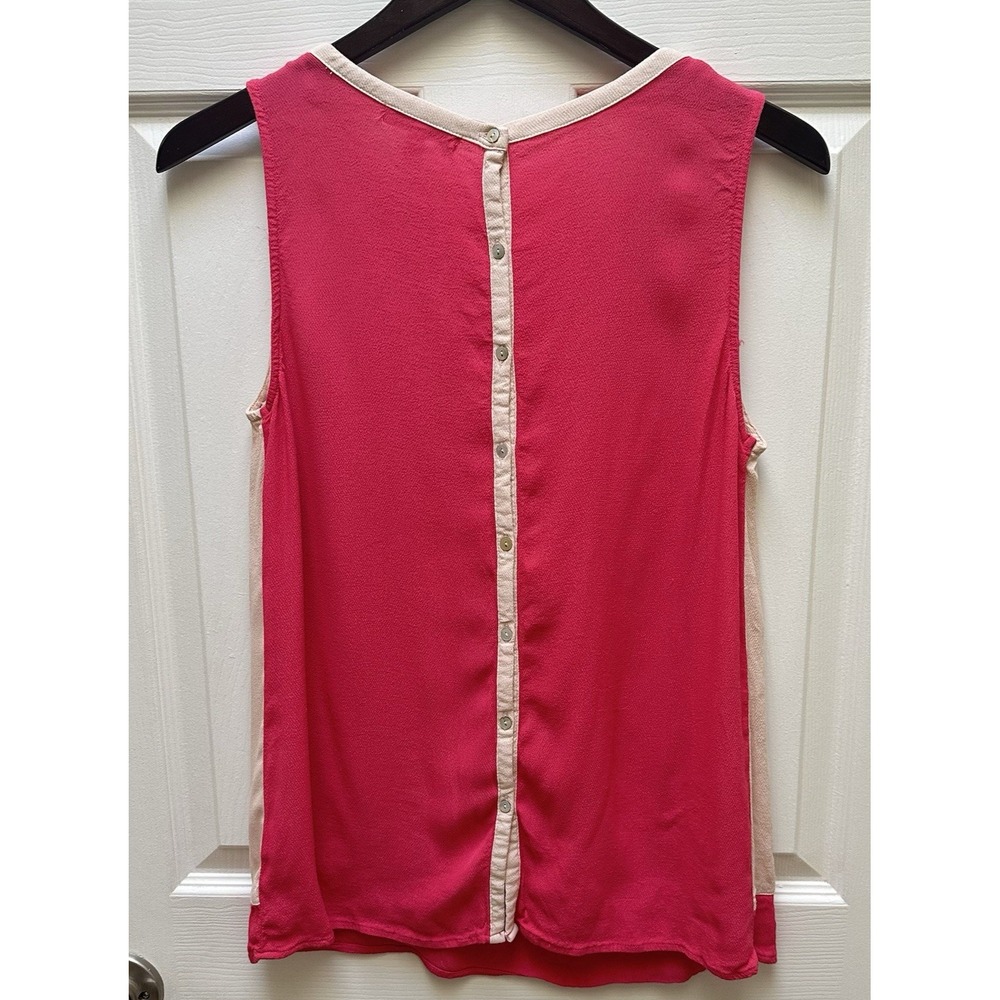 Skies Are Blue Pink Sleeveless Blouse Women's Tank Top Size Medium Summer Casual - Picture 4 of 5